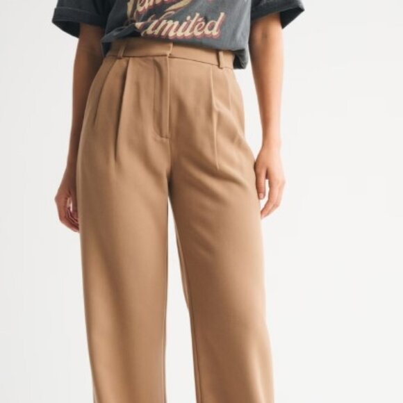 Abercrombie & Fitch Light Grey Women's Sloane Wide Leg Pants (Size 27/4 Long) - Picture 6 of 7